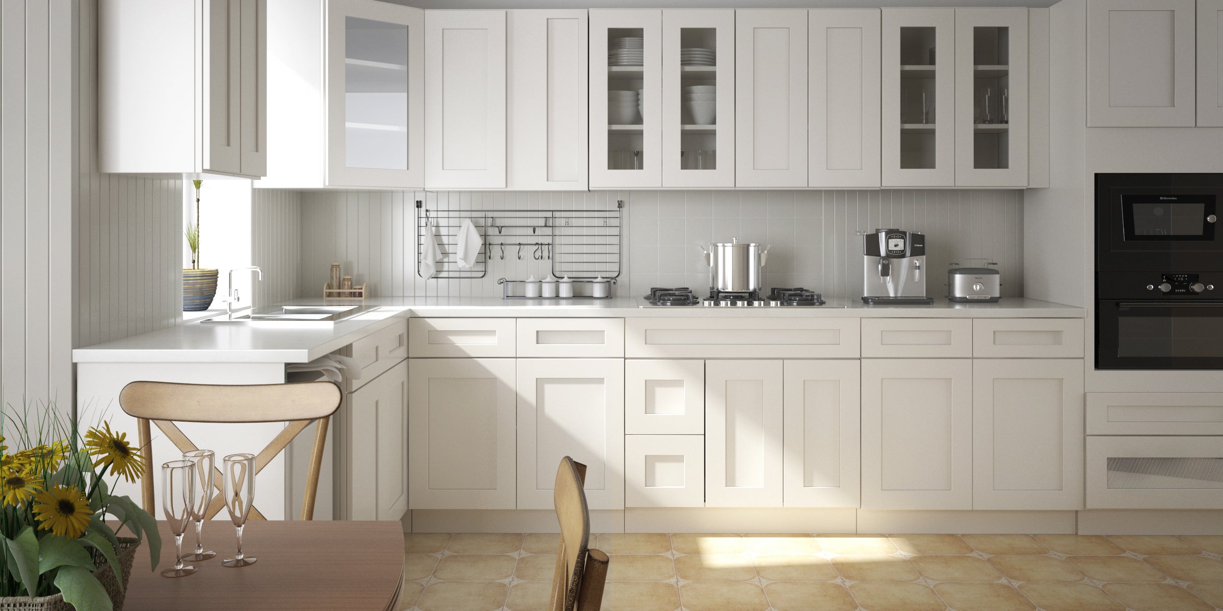 White Shaker Style Cabinets