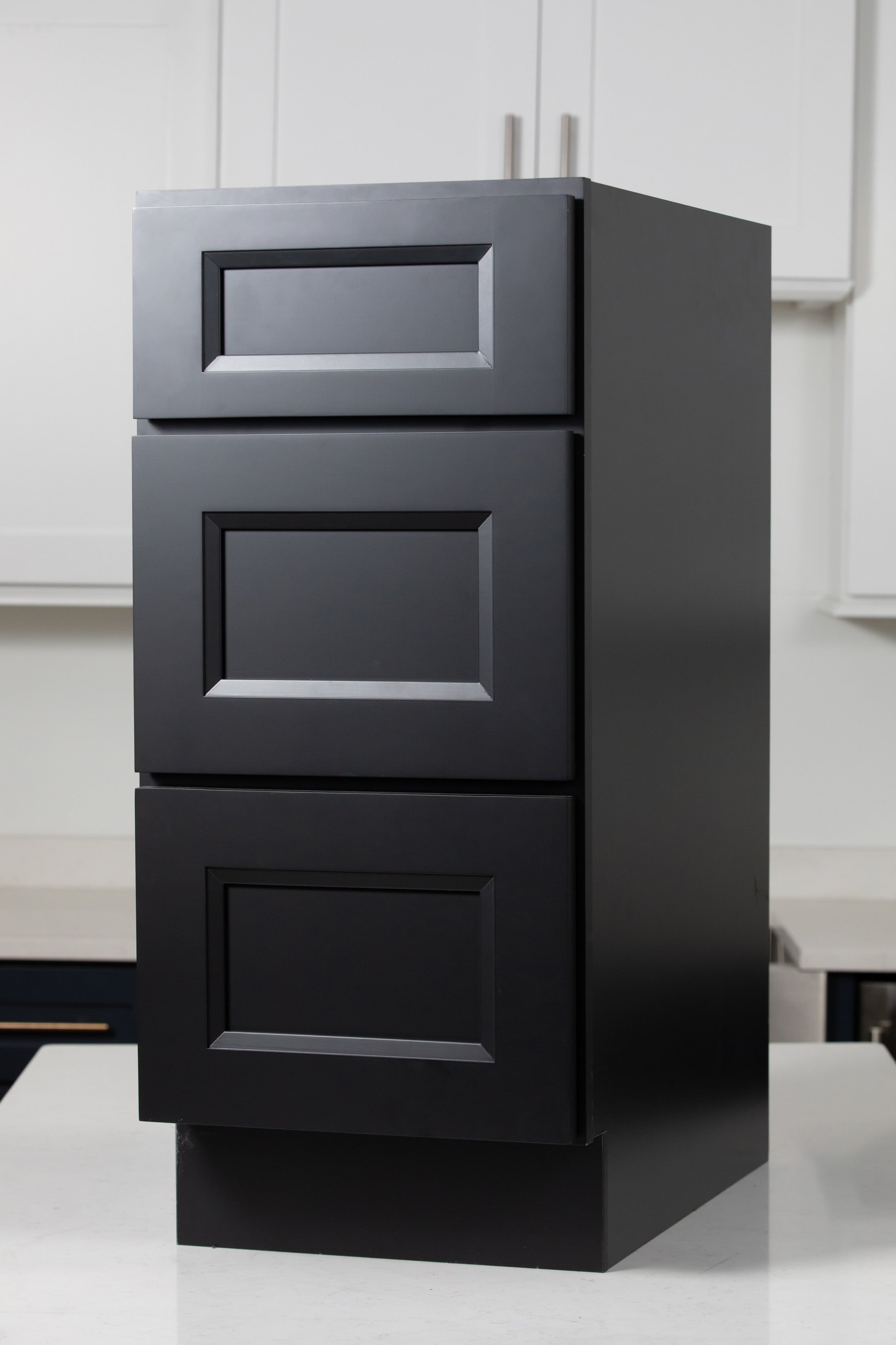 recessed panel cabinet in estate black