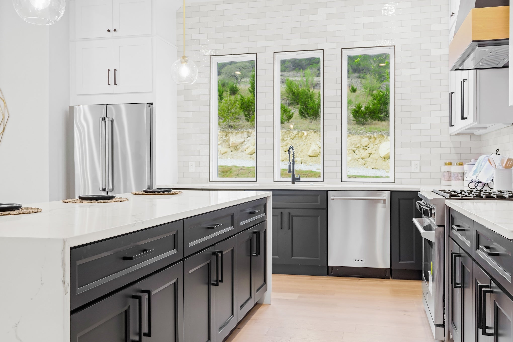 Kitchen with Back and White KCC RTA Cabinets